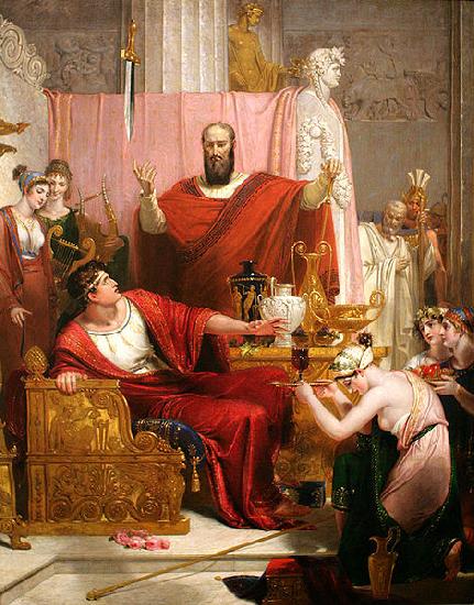 Richard Westall Sword of Damocles oil painting picture